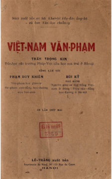 Văn phạm Việt Nam - Trần Trọng Kim